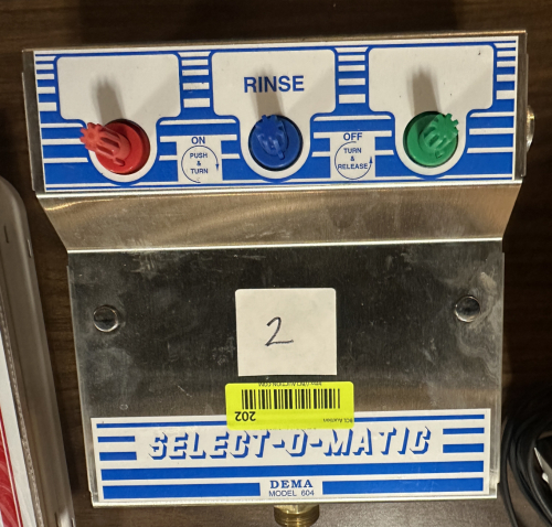 THREE GROUP CHEMICAL DISPENSER.