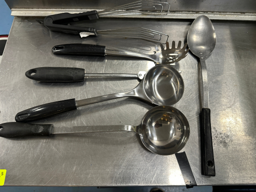(6) ASSORTED STAINLESS UTENSILS