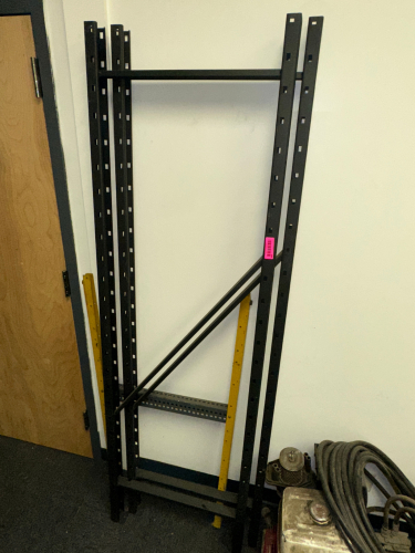 (1) SET OF LIGHT DUTY SHELVING UPRIGHTS.