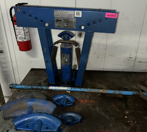 12 TON HYDRAULIC PIPE BENDER.