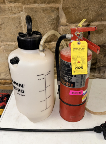 2 GALLON SPRAYER AND (1) FIRE EXTINGUISHER.