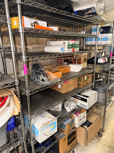 48" X 14" SIX TIER WIRE SHELF ON CASTERS