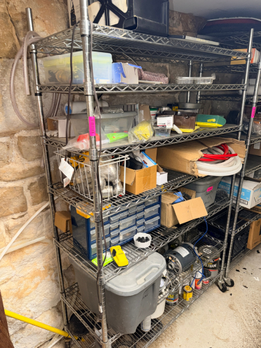 48" X 14" SIX TIER WIRE SHELF ON CASTERS