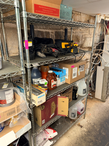 48" X 18" FIVE TIER WIRE SHELF.
