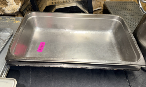 (2) FULL SIZE STAINLESS INSERTS.