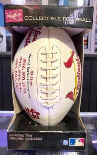 ST. LOUIS CARDINALS 10-TIME WORLD SERIES CHAMPIONS COLLECTIBLE FOOTBALL