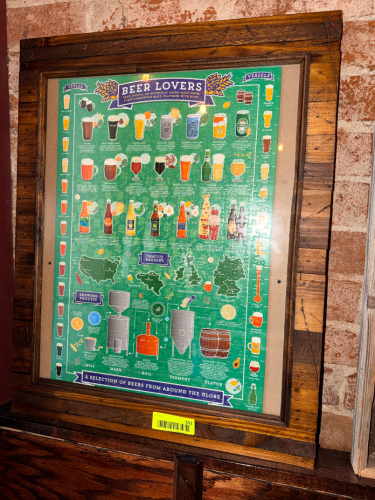 BEER LOVERS FRAMED PUZZLE PRINT.