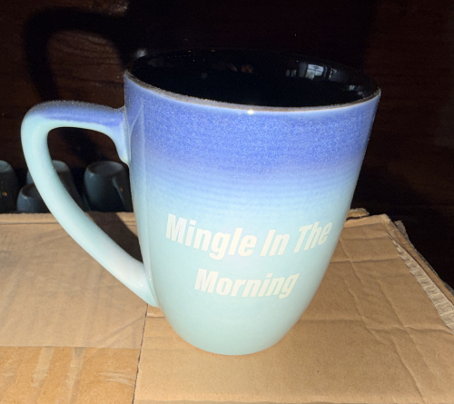 (2) CASES OF CERAMIC COFFEE MUGS LOGO 'ED