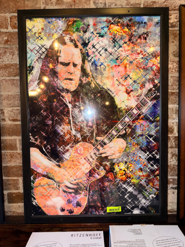 MODERN ABSTRACT ROCK GUITARIST FRAMED ART PRINT