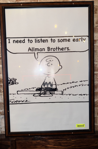 CHARLIE BROWN ALLMANS BROTHERS FRAMED POSTER