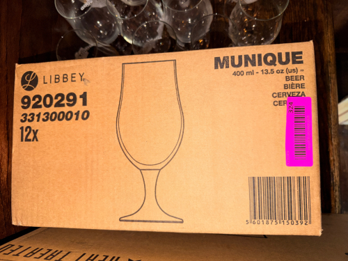 (1) CASE OF LIBBEY 920291 BEER GLASSES