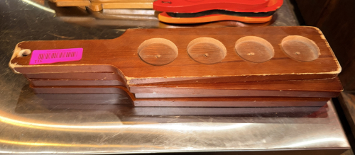 (4) WOODEN FLIGHT BOARDS.