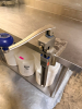 48" X 30" ALL STAINLESS TABLE W/ MOUNTED CAN OPENER. - 3