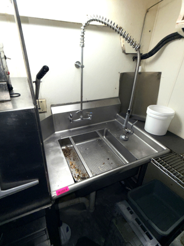 36" RIGHT SIDE STAINLESS SOIL TABLE W/ SPRAY SINK.