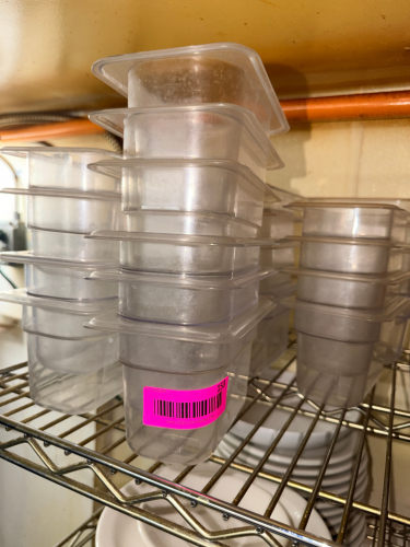 (20) 1/9TH SIZE PLASTIC INSERTS.