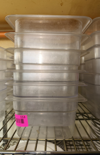 (8) 1/6 SIZE PLASTIC INSERTS.