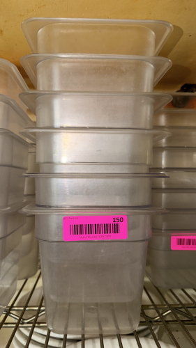 (8) 1/6 SIZE PLASTIC INSERTS.