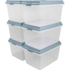(1) BOX OF (6) CLEAR STORAGE CONTAINER