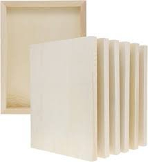 (1) BOX OF (14) WOOD CANVAS PAINTING