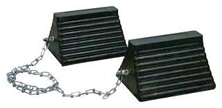(1) LOT OF (2) RUBBER WHEEL CHOCKS