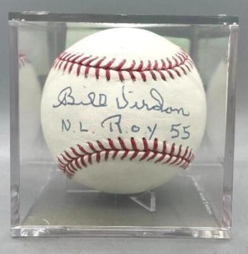 BILL VIRDON "NL ROOKIE OF THE YEAR 1955" SIGNED BASEBALL