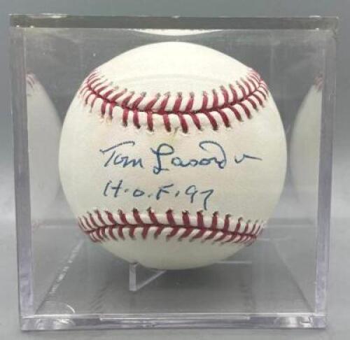 TOM LASORDA "HALL OF FAME 1997" SIGNED BASEBALL