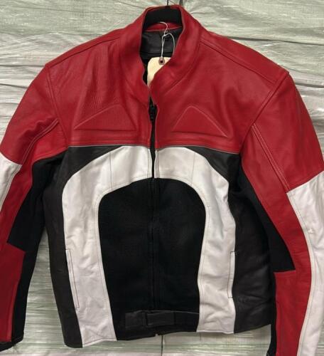 RED,BLACK, AND YELLOW MOTOR CYCLE JACKET