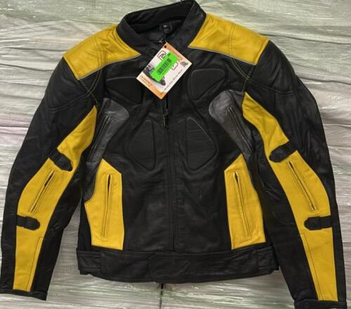 YELLOW AND BLACK MOTOR CYCLE JACKET