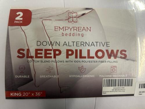 (2) NEW DOWN ALTERNATIVE SLEEP PILLOWS