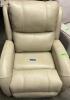 MAYS LEISTON LEATHER POWER RECLINER CREAM COLOR - 3