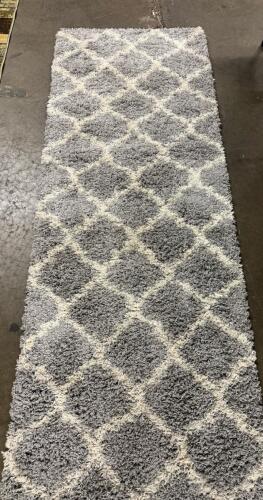 GREY SHAG AREA RUG