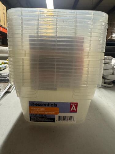 (20) CLEAN STACKABLE PLASTIC STORAGE BINS