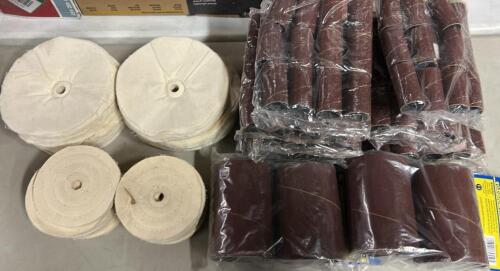 LARGE ASSORTED LOT OF SANDERS AND PADS