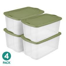 (4) STORAGE BOXES, EZ CARRY