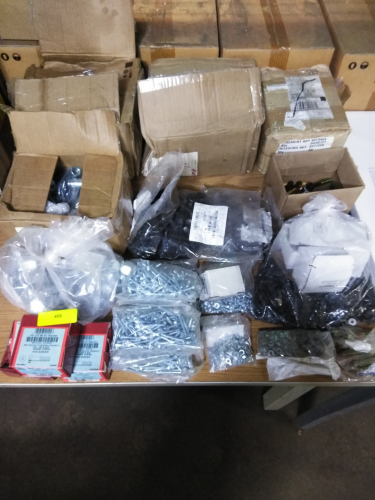 (1) TABLE OF MISC NUTS AND BOLTS