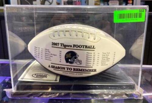 2007 UNIVERSITY OF MISSOURI TIGERS "ALAMO BOWL" LIMITED EDITION FOOTBALL
