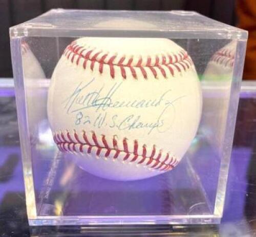 KEITH HERNANDEZ "1982 WORLD SERIES CHAMPS" SIGNED BASEBALL
