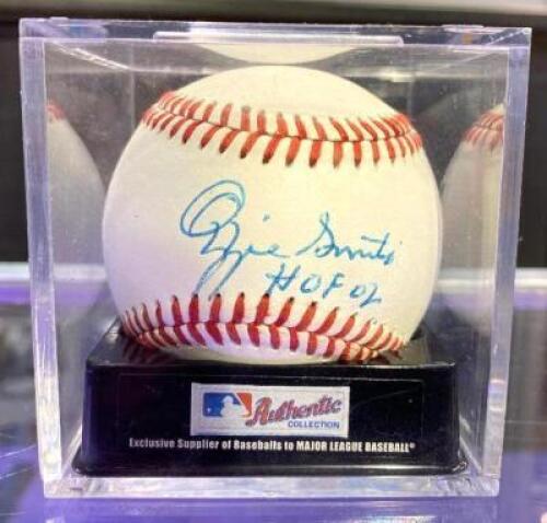 OZZIE SMITH "HALL OF FAME 2002" SIGNED BASEBALL
