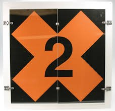 (2) HAZMAT FLIP PANEL SIGN