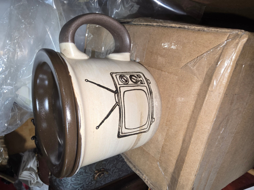 (5) CERAMIC MUG WITH SAUCER