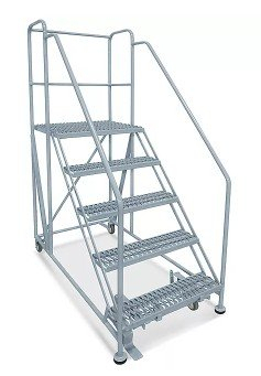 (1) ROLLING PLATFORM LADDER