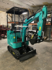 COMPACT TRACK MINI EXCAVATOR WITH OPEN CANOPY, RUBBER TRACKS, AND FRONT DOZER BLADE. EQUIPPED WITH HYDRAULIC BOOM, BUCKET, AND PILOT JOYSTICK CONTROLS. IDEAL FOR TRENCHING, LIGHT EXCAVATION, AND LANDSCAPING APPLICATIONS. - 8