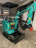 COMPACT TRACK MINI EXCAVATOR WITH OPEN CANOPY, RUBBER TRACKS, AND FRONT DOZER BLADE. EQUIPPED WITH HYDRAULIC BOOM, BUCKET, AND PILOT JOYSTICK CONTROLS. IDEAL FOR TRENCHING, LIGHT EXCAVATION, AND LANDSCAPING APPLICATIONS. - 7