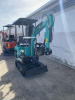 COMPACT TRACK MINI EXCAVATOR WITH OPEN CANOPY, RUBBER TRACKS, AND FRONT DOZER BLADE. FEATURES HYDRAULIC BOOM AND BUCKET, PILOT JOYSTICK CONTROLS, AND REAR-MOUNTED ENGINE. IDEAL FOR LIGHT CONSTRUCTION, LANDSCAPING, AND TRENCHING APPLICATIONS. - 7