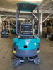 COMPACT TRACK MINI EXCAVATOR WITH OPEN CANOPY, RUBBER TRACKS, AND FRONT DOZER BLADE. EQUIPPED WITH HYDRAULIC BOOM AND BUCKET, PILOT JOYSTICK CONTROLS, AND REAR ENGINE COMPARTMENT. COMPACT DESIGN IDEAL FOR LIGHT CONSTRUCTION, LANDSCAPING, AND TRENCHING APP - 5