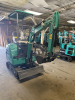 COMPACT TRACK MINI EXCAVATOR WITH OPEN CANOPY, RUBBER TRACKS, AND FRONT DOZER BLADE. EQUIPPED WITH HYDRAULIC BOOM AND BUCKET, PILOT JOYSTICK CONTROLS, AND REAR ENGINE COMPARTMENT. COMPACT DESIGN IDEAL FOR LIGHT CONSTRUCTION, LANDSCAPING, AND TRENCHING APP - 7