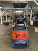 COMPACT TRACK MINI EXCAVATOR WITH OPEN CAB, RUBBER TRACKS, AND FRONT BLADE. HYDRAULIC BOOM WITH BUCKET ATTACHMENT AND CONTROL LEVER OPERATION. UNIT FEATURES PROTECTIVE CANOPY, REAR ENGINE COMPARTMENT, AND COMPACT BODY DESIGN. - 5