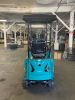 COMPACT TRACK MINI EXCAVATOR WITH OPEN CAB, RUBBER TRACKS, AND FRONT BLADE. HYDRAULIC BOOM WITH BUCKET ATTACHMENT AND CONTROL LEVER OPERATION. UNIT FEATURES PROTECTIVE CANOPY, REAR ENGINE COMPARTMENT, AND COMPACT BODY DESIGN. - 5