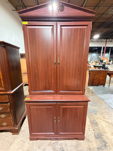 BUSH SARATOGA SWING OUT ARMOIRE