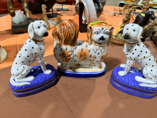 LOT OF ASSORTED DOG STATUES